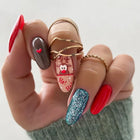 Festive Nails with Christmas Nail Designs, Glitter Reindeer