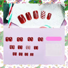 Christmas Nails Press On, Festive Nails in Deep Red – image 4