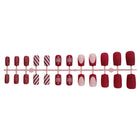 Christmas Nails Press On, Elegant Nails with Glitter Snowflakes and Stockings – image 5