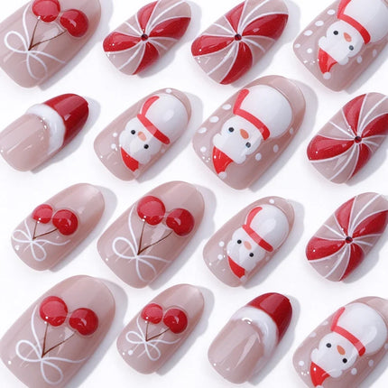 Christmas Nails Press On, Glue Free Fake Nails