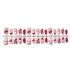 Christmas Nails Press On, Festive Nails with Santa and Bow Designs – image 5