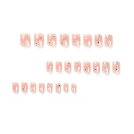 Adhesive Press On Nails for Christmas, Star Nails