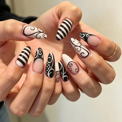 Press-On Nails Festive Designs Buffing Strips & Gel Polish_79