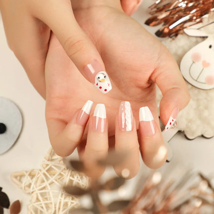 Elegant Nail Art, Winter Nails with Snowman Designs – image 6