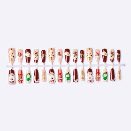 Festive Nails with Christmas Nail Designs, Fake Nails with Santa for At Home Manicure – image 5