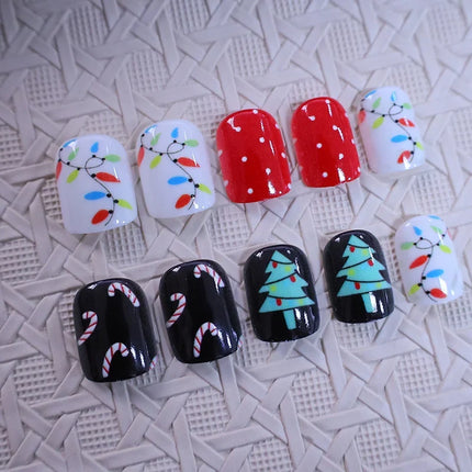 Press On Nails for Christmas, High Shine Winter Nail Art