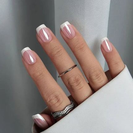 Reusable Press On Nails for Christmas, Festive Nails with Reindeer and Candy Canes – image 18