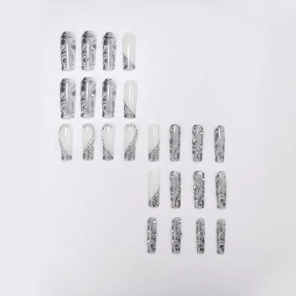 Reusable Press On Nails for Christmas, Peel and Press Winter Nail Art