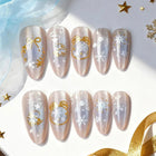 Adhesive Press On Nails for Christmas, Reusable Winter Nail Art