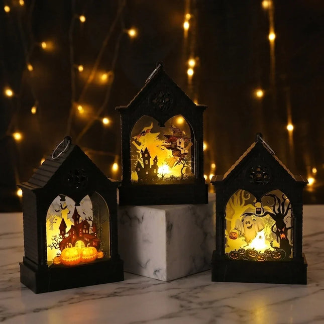 Jack O Lantern Pumpkin Lantern Flameless LED, Pumpkin Light, Halloween Decorations Outdoor, Halloween Party Decor_01