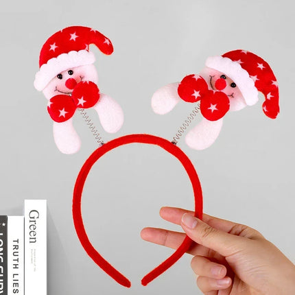 Christmas Headband with Felt Reindeer Antlers and Holly Berries, Reindeer Headband One Size Fits All – image 13