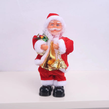 Santa Claus Figurine Playing Saxophone, Christmas Tabletop Decor and Centerpiece
