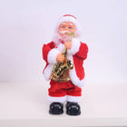 Santa Claus Figurine Playing Saxophone, Hand Painted Christmas Decorations – image 6