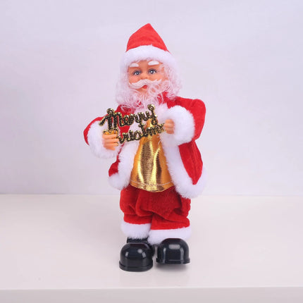 Christmas Tabletop Decor and Centerpiece, Santa Claus Figurine Playing Saxophone – image 7