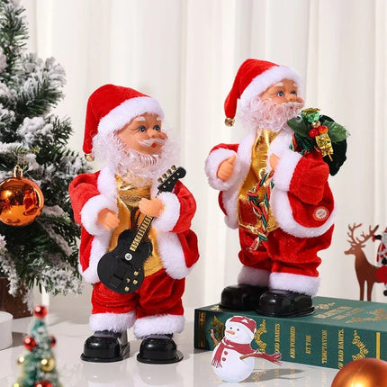 Santa Claus Christmas Doll with Fluffy Beard, Christmas Table Decoration
