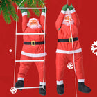 Santa Claus Figurine 35 Inch, Santa Climbing Ladder Christmas Decoration, Outdoor Christmas Decorations for Garden