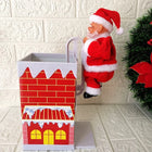 Electric Santa Claus Figurine Climbing Ladder, Holiday Decor for Fireplace, Indoor and Outdoor Christmas Decorations