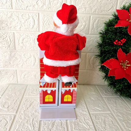 Electric Santa Claus Figurine Climbing Ladder