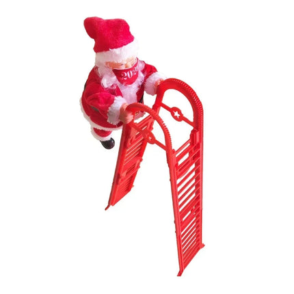 Santa Claus Figurine, Santa Climbing Ladder in Red or White – image 5