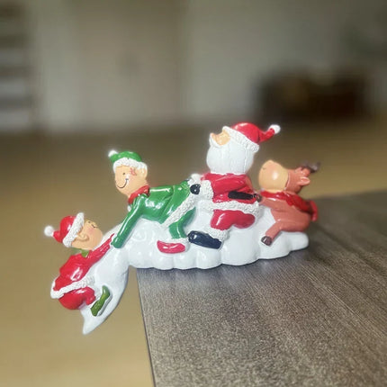 Ceramic Santa Claus Figurine, Handcrafted Christmas Decor, Christmas Table Decor and Christmas Shelf Decor