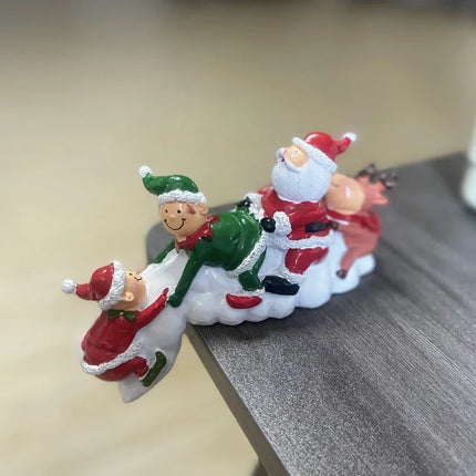 Ceramic Santa Claus Figurine, Handcrafted Christmas Decor