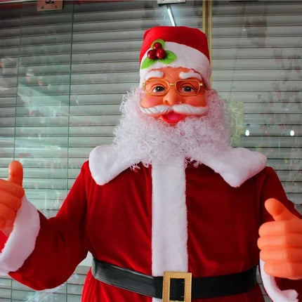Santa Claus Figurine in Plush Red Suit, Indoor Christmas Decorations in Several Sizes – image 4