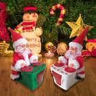 Santa Claus Figure Playing Music, Indoor Christmas Decorations for Living Room, Kitchen and Window Christmas Decor