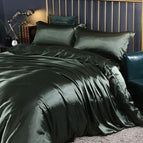 Emerald green / 150 cm Fitted Sheet + Duvet 200x230 cm + 2x Pillowcases