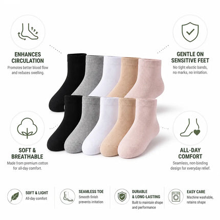 Comfortable Socks for Sensitive Feet, Seamless Socks for Circulation – image 4