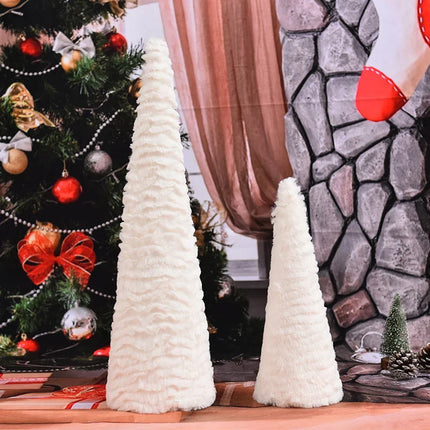 Tabletop Christmas Tree in Soft Textured Fabric, Christmas Table Decorations, Indoor Christmas Decor for Home and Office
