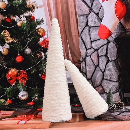 Tabletop Christmas Tree in Soft Textured Fabric, Indoor Christmas Decor for Home and Office
