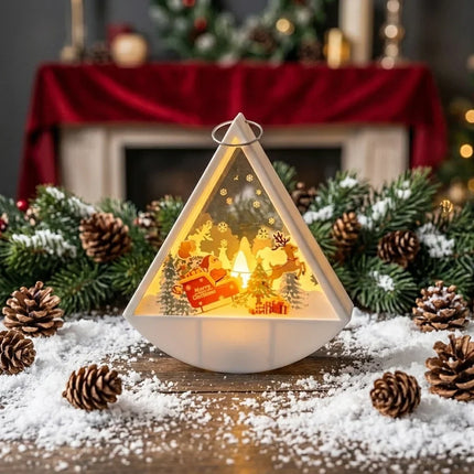 Christmas LED Lamp with Santa Claus Scene and Warm White Light – image 5