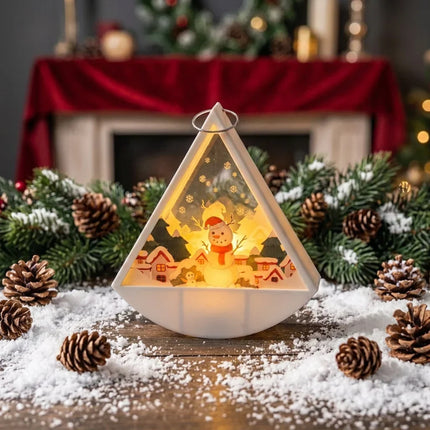 Christmas LED Lamp with Santa Claus Scene and Warm White Light – image 8