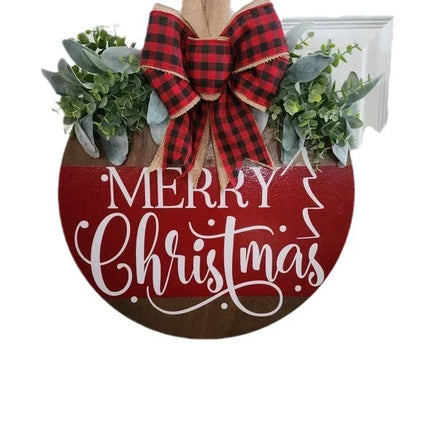 Wooden Welcome Sign with Rope Hanger, Merry Christmas Sign for Front Door – image 4