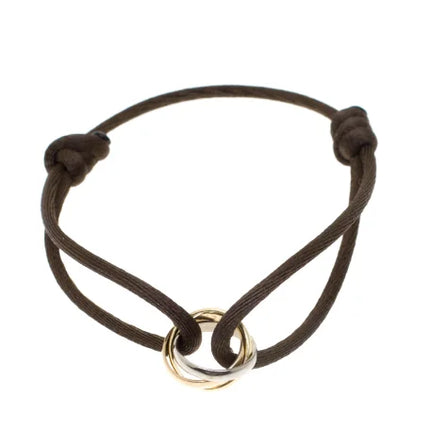 Rose Gold Charm Bracelet with Infinity Symbol, Braided String Bracelet – image 4