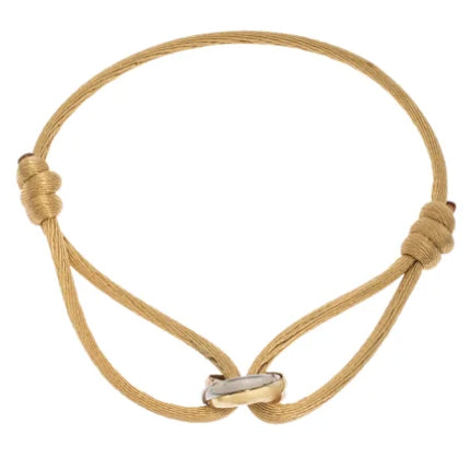 Rose Gold Charm Bracelet with Infinity Symbol, Braided String Bracelet – image 10