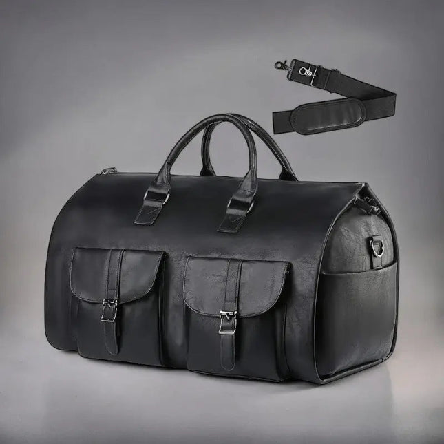 Luxe Leather Duffle Bag with Spacious Interior & Comfortable Handles for Stylish Travel 1