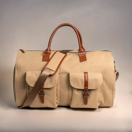 Luxe Leather Duffle Bag with Spacious Interior & Comfortable Handles for Stylish Travel 3