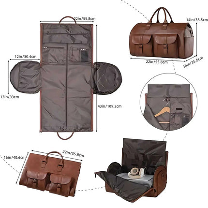 Luxe Leather Duffle Bag with Spacious Interior & Comfortable Handles for Stylish Travel 4