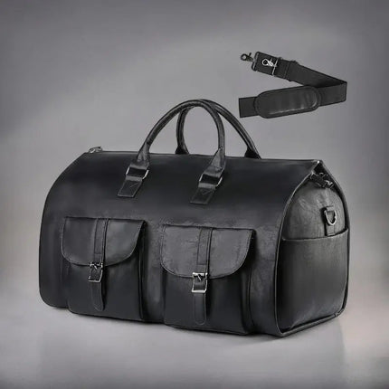 Luxe Leather Duffle Bag with Spacious Interior & Comfortable Handles for Stylish Travel 6