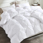 Luxurious Goose Down Comforter | All-Season Warmth with Pinch Pleat Design for Comfortable Sleep 0