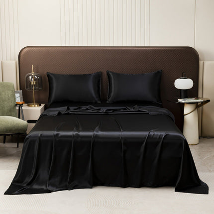 Luxurious Satin Bed Sheet | Cooling Silky Fabric for Refreshing Sleep | Moisture-Wicking Design for Ultimate Comfort 5