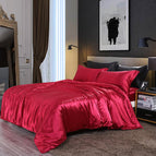 1.5 bed [duvet cover 150*200] four-piece set / Wine Red