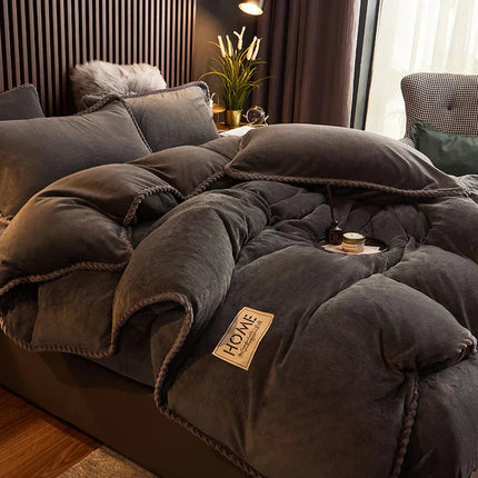 Luxurious Velvet Fleece Duvet Cover Set with Ultra-Soft Comfort | Cozy Insulation for King & Queen Beds 10