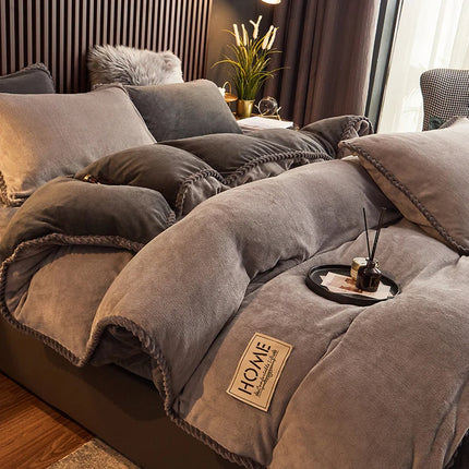 Luxurious Velvet Fleece Duvet Cover Set with Ultra-Soft Comfort | Cozy Insulation for King & Queen Beds 2