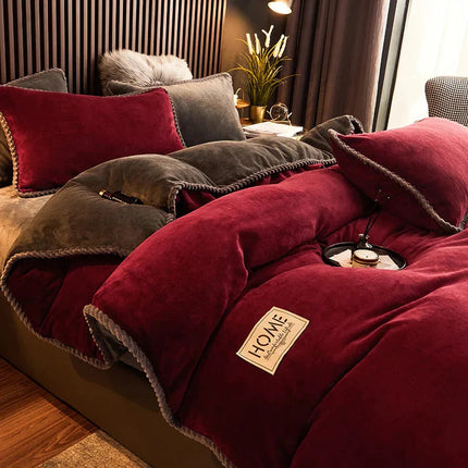 Luxurious Velvet Fleece Duvet Cover Set with Ultra-Soft Comfort | Cozy Insulation for King & Queen Beds 6