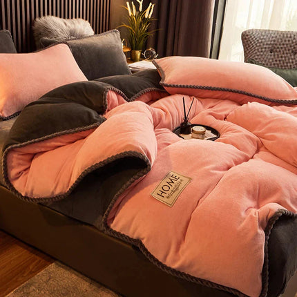 Luxurious Velvet Fleece Duvet Cover Set with Ultra-Soft Comfort | Cozy Insulation for King & Queen Beds 7