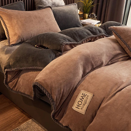 Luxurious Velvet Fleece Duvet Cover Set with Ultra-Soft Comfort | Cozy Insulation for King & Queen Beds 9