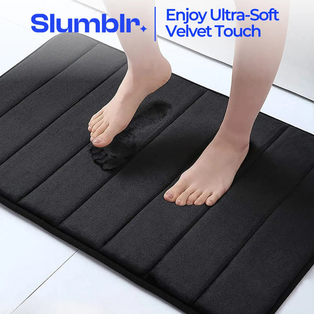 Luxurious Velvet Memory Foam Bathroom Rug Set with Non-Slip Backing | 3-Piece Water Absorbent Design for Ultimate Comfort 1