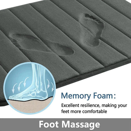 Luxurious Velvet Memory Foam Bathroom Rug Set with Non-Slip Backing | 3-Piece Water Absorbent Design for Ultimate Comfort 6